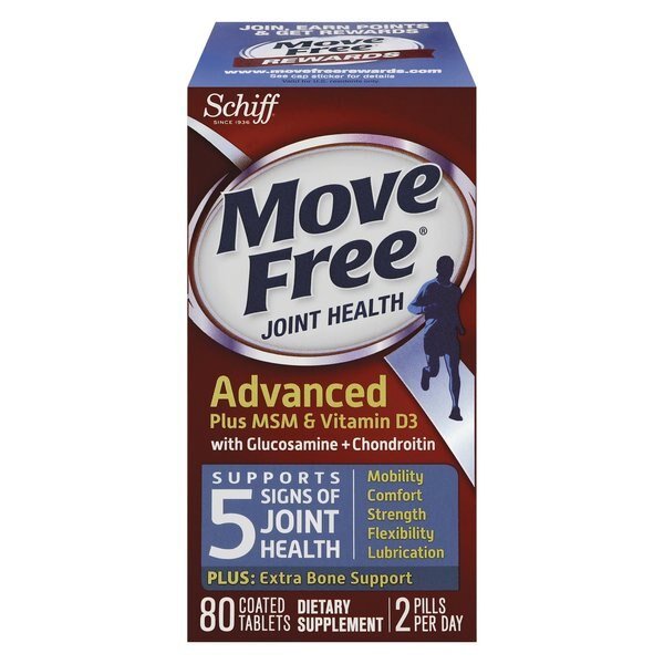 Move Free Advanced Plus MSM and Vitamin D3 Joint Health Tablet, 80 Count, Move Free, Mfr#: 20525-97007